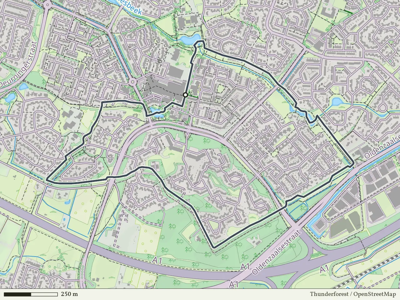 Rode route vanaf Hasselo, Hengelo