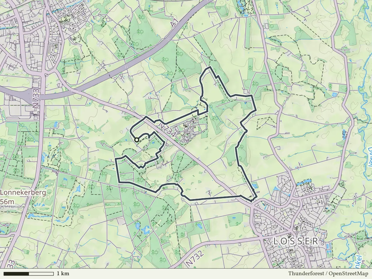 Blauwe route vanaf Snippert, Losser