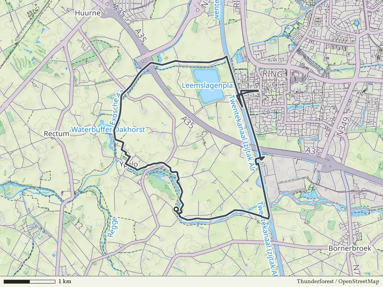Groene route vanaf Mokkelengoor, Enter