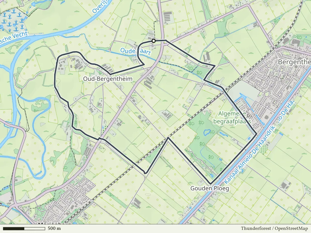 Blauwe route vanaf Oud Bergentheim, Hardenberg Oost
