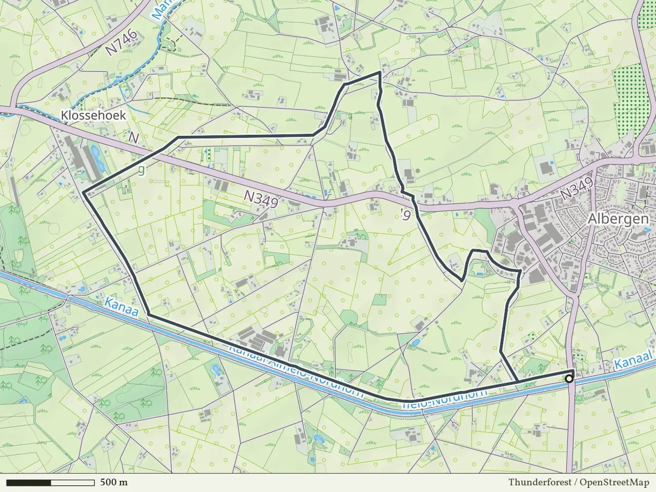 Oranje route vanaf Demmershoek, Albergen