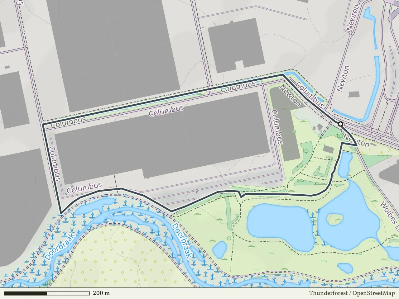 Gele route vanaf Erve 't Wolbert, Almelo