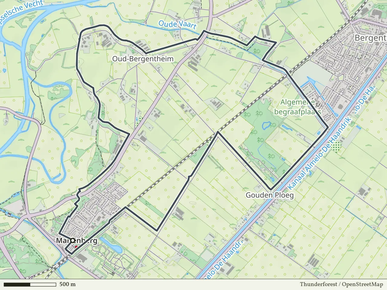 Groene route vanaf Marienberg, Hardenberg Oost