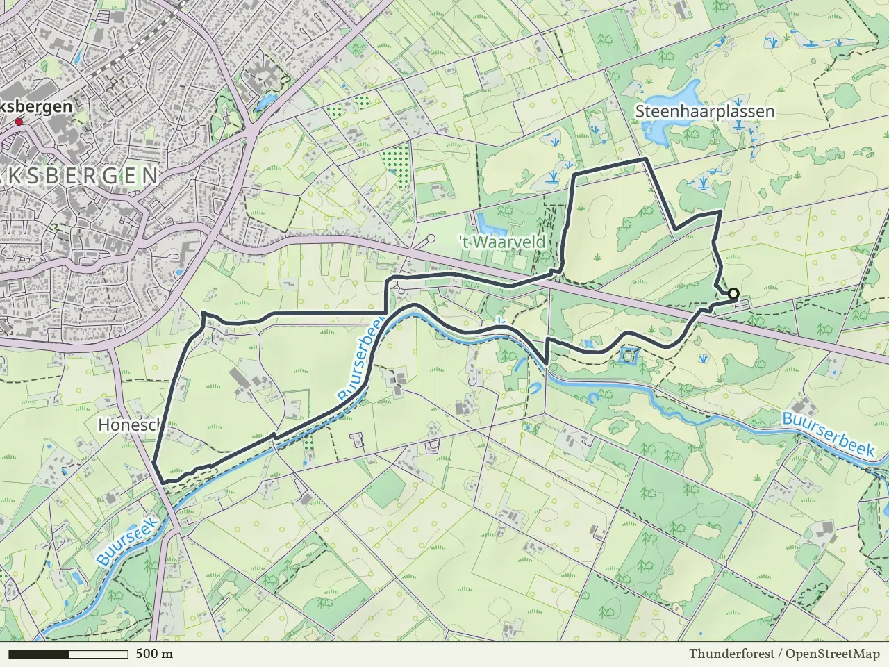 Paarse route vanaf Ronde Bulten, Haaksbergen