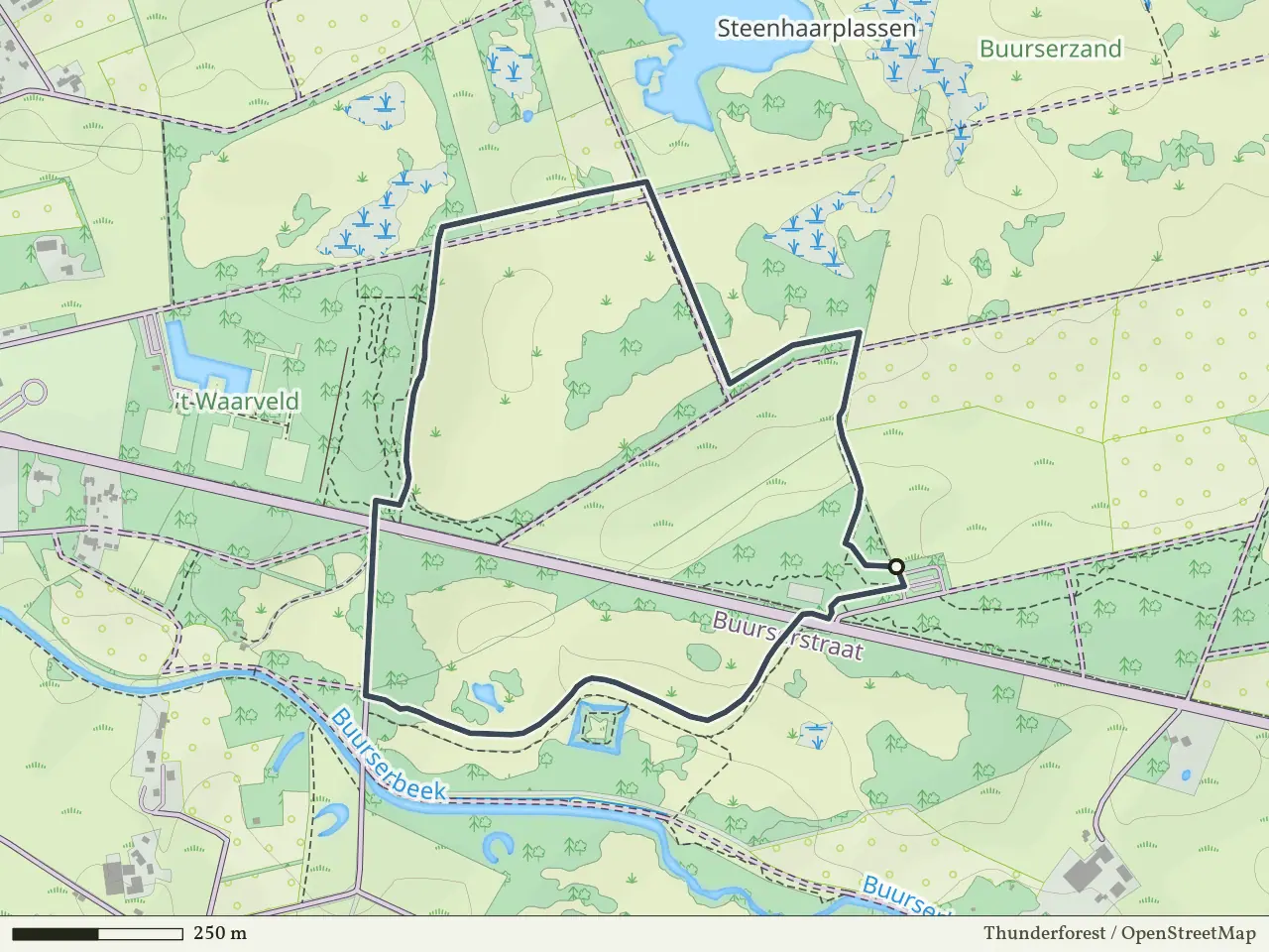 Rode route vanaf Ronde Bulten, Haaksbergen