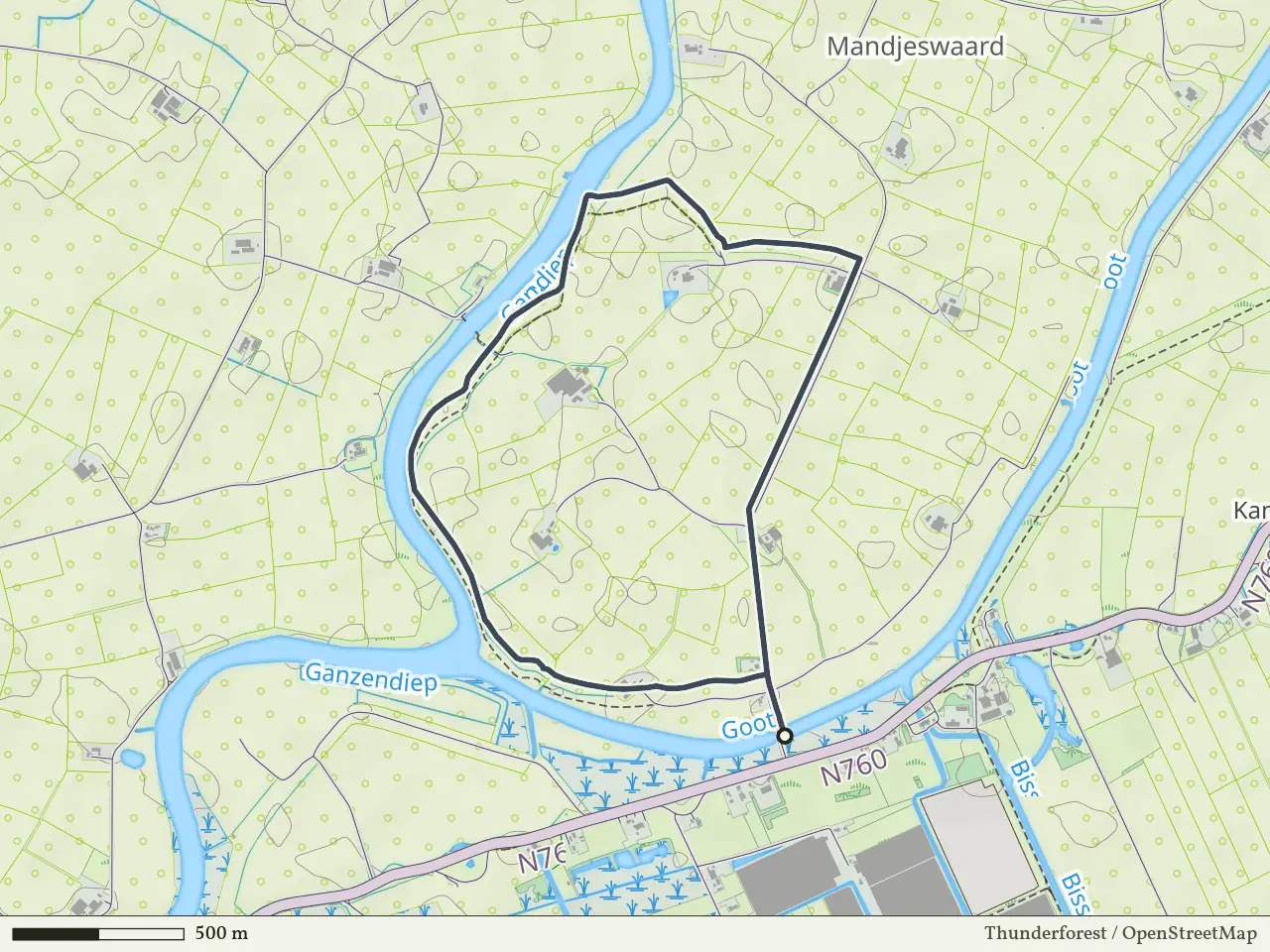 Gele route vanaf Mandjeswaard, Grafhorst