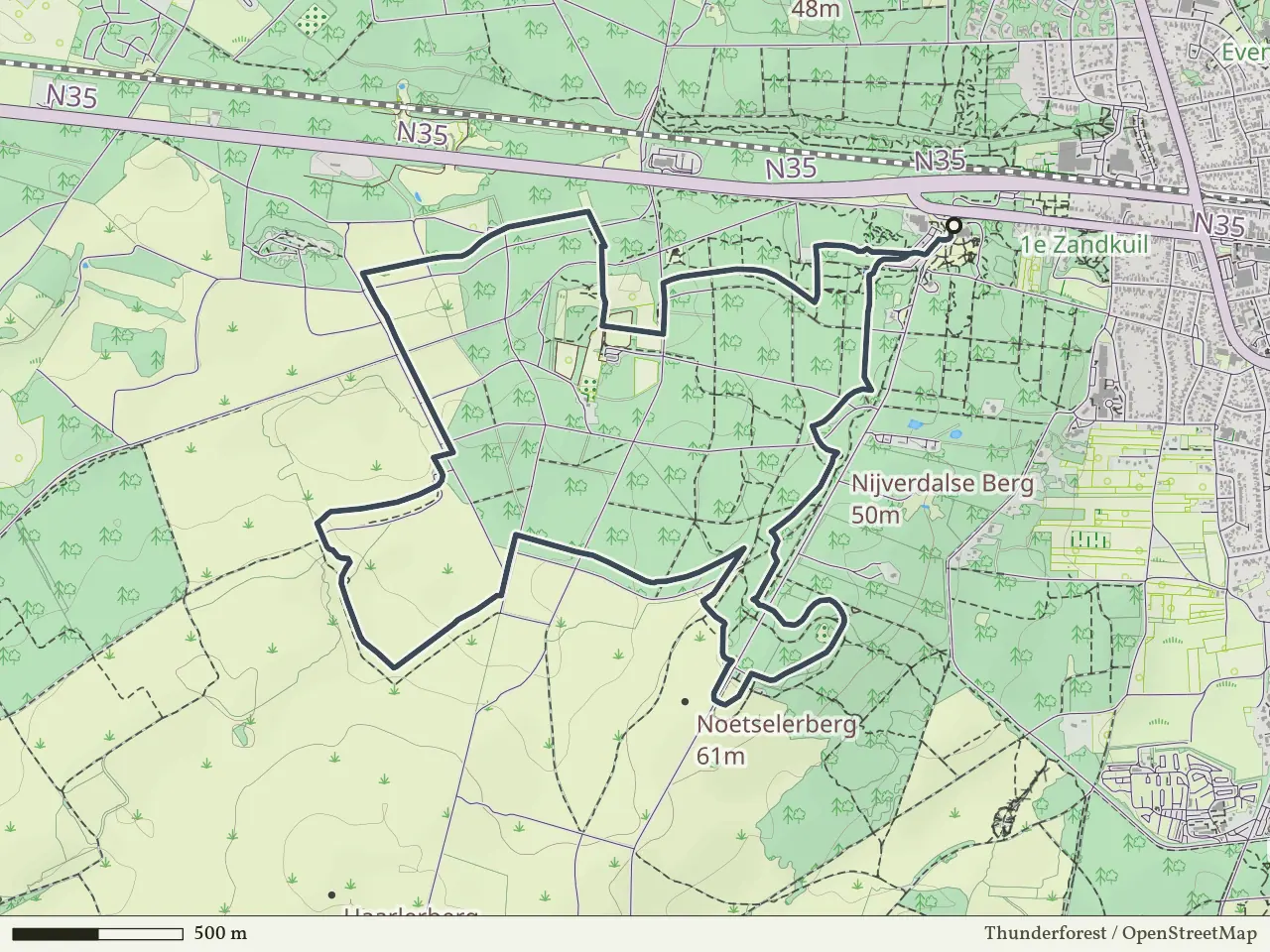 Rode route vanaf Sallandse Heuvelrug, Nijverdal