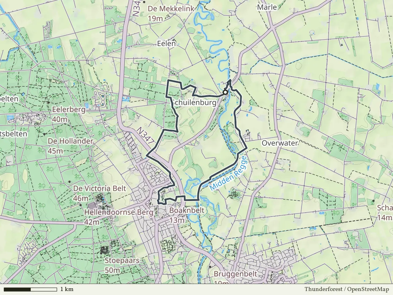 Groene route vanaf Schuilenburg, Hellendoorn