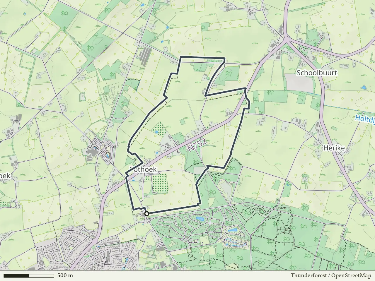 Groene route vanaf Pothoek, Markelo