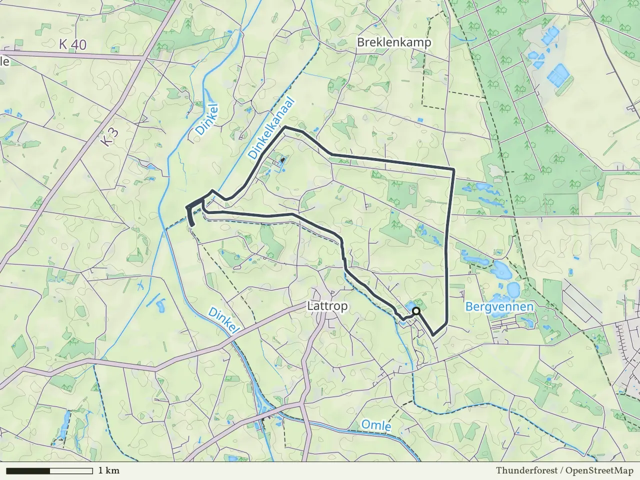 Blauwe route vanaf Rammelbeek, Lattrop-Breklenkamp