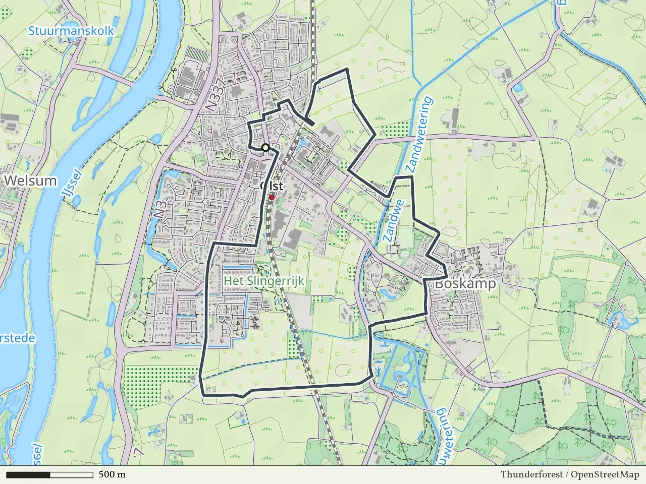 Groene route vanaf Olst, Salland