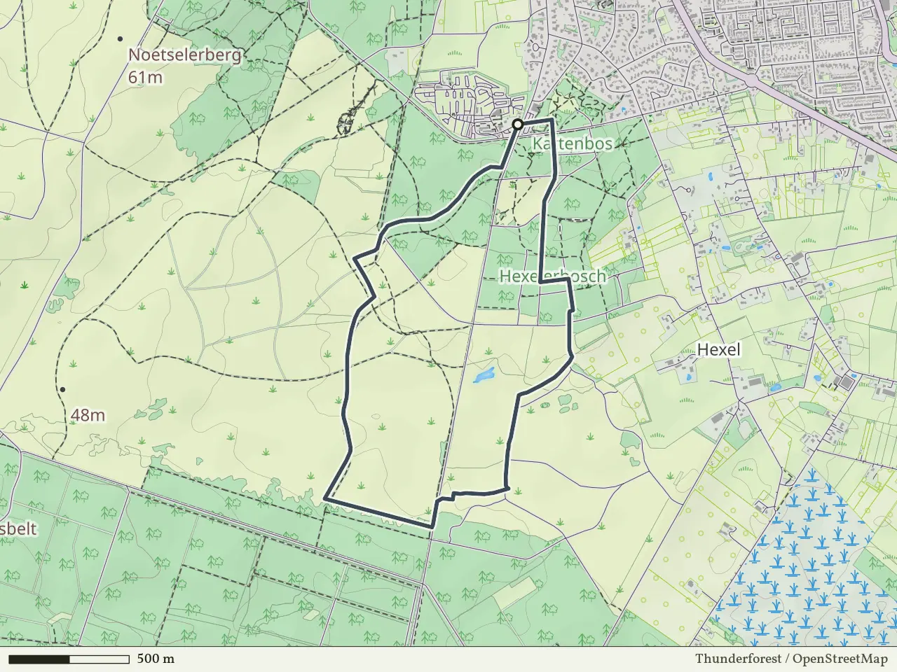 Blauwe route vanaf Noetsele, Nijverdal