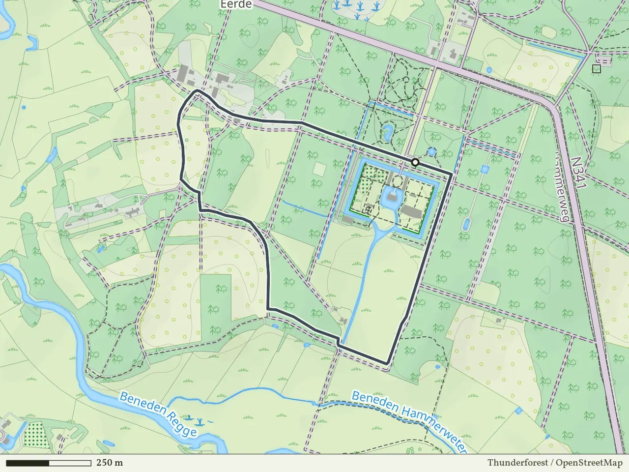 Rode route vanaf Eerde, Ommen