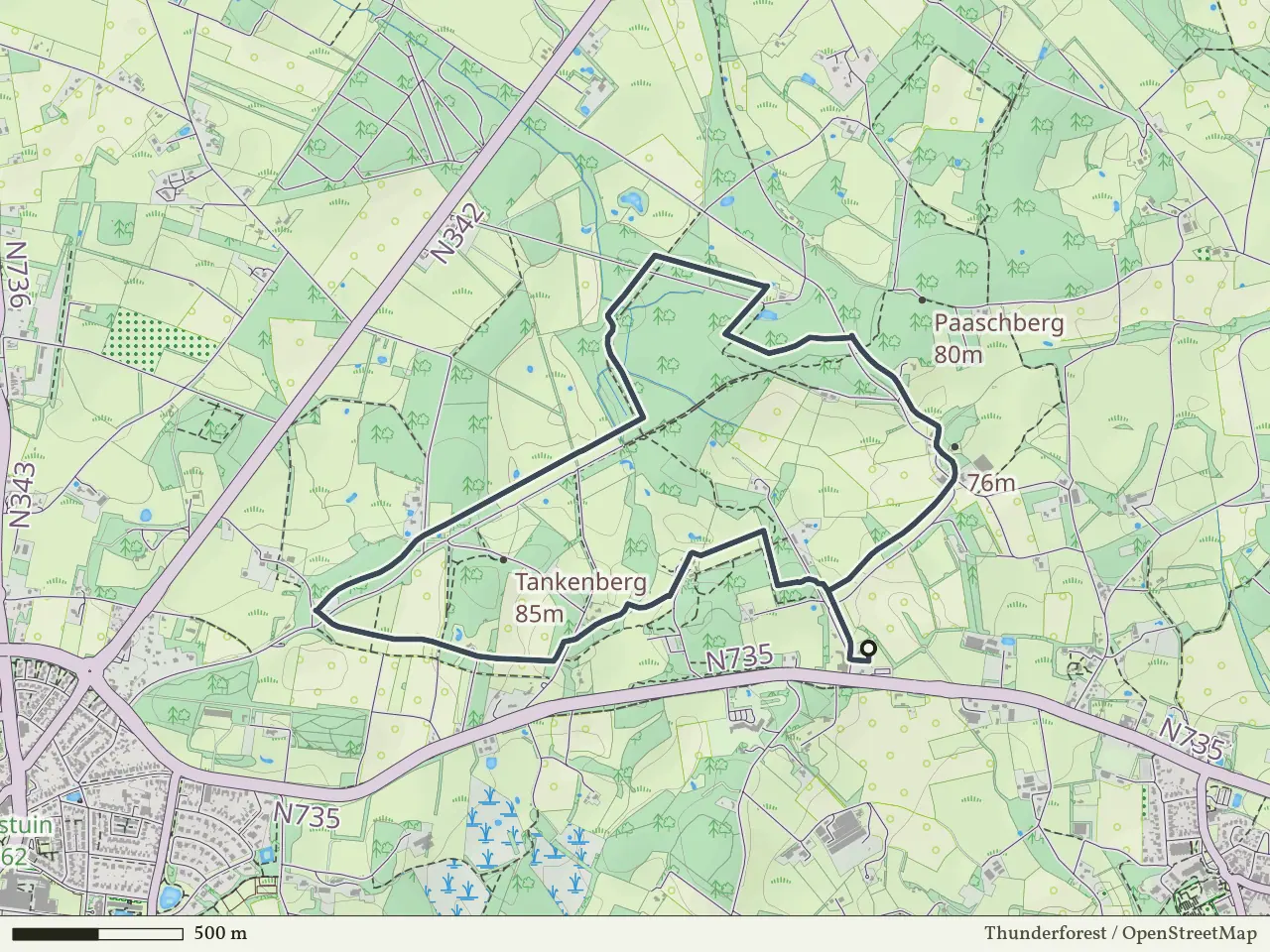 Oranje route vanaf Tankenberg, De Lutte