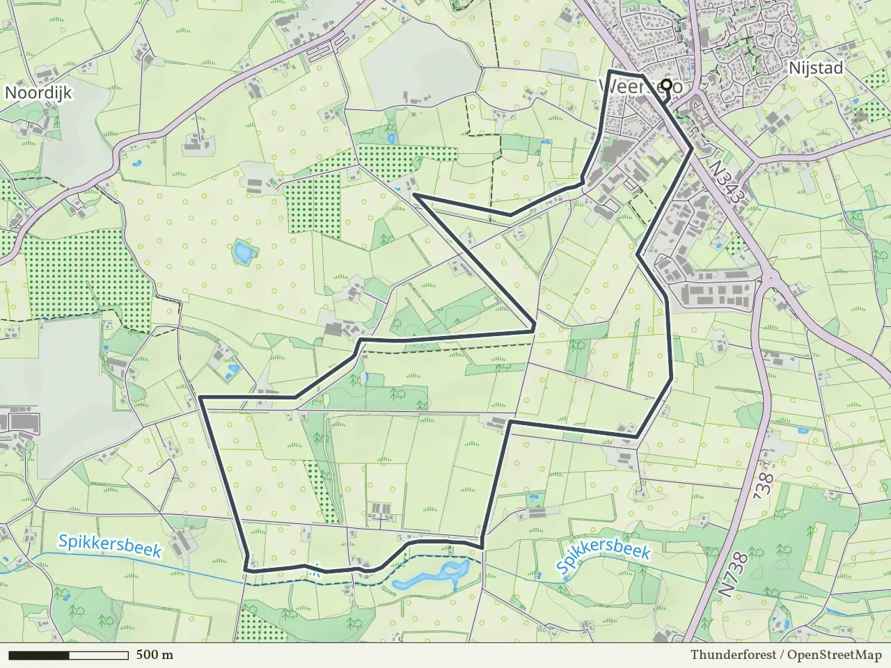 Oranje route vanaf Weerselo, Rossum