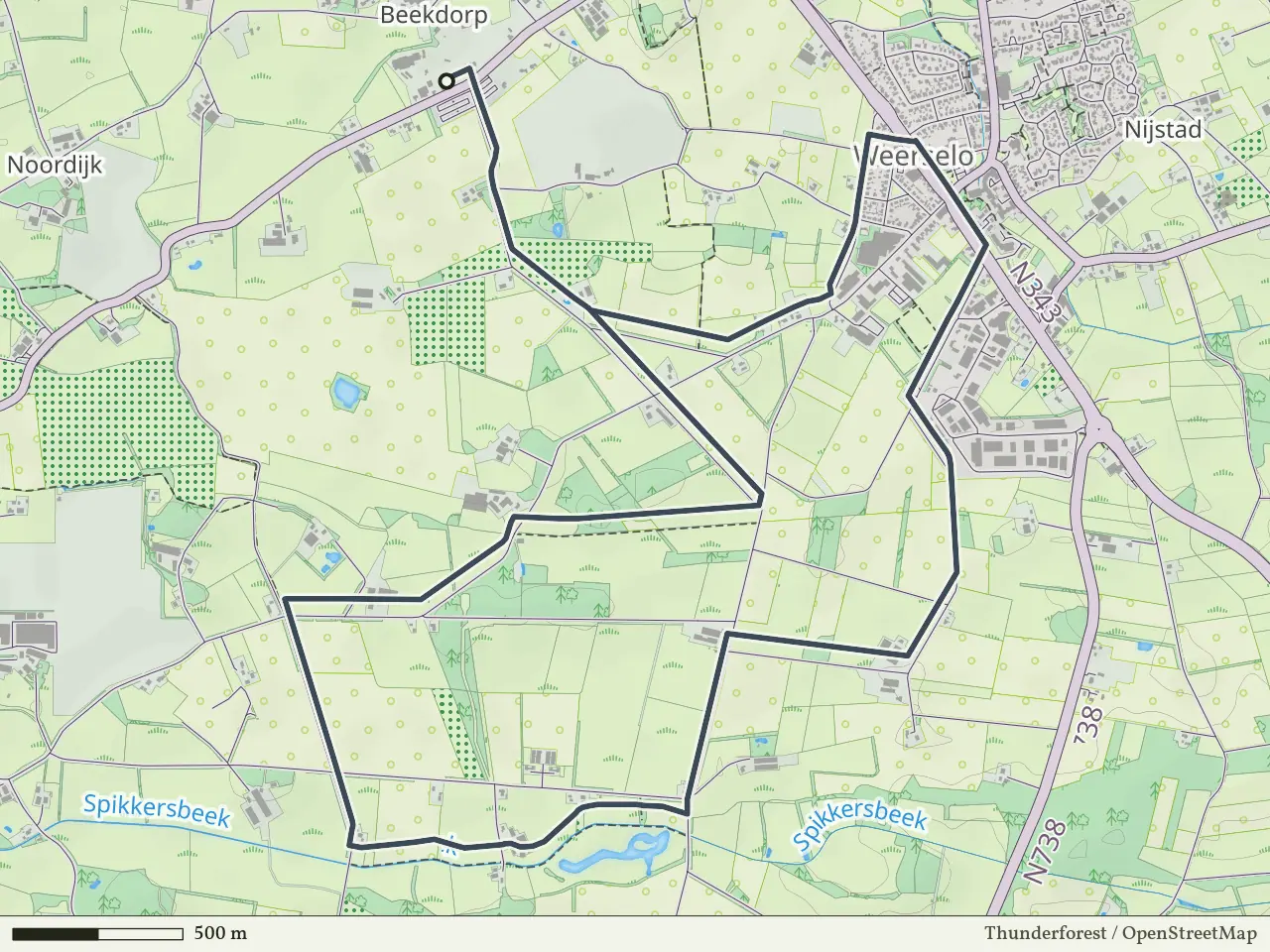 Oranje route vanaf Beekdorp, Weerselo