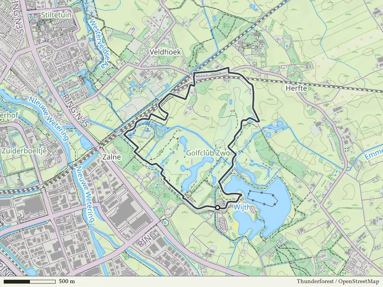 Groene route vanaf Wijthmenerplas, Wijthmen