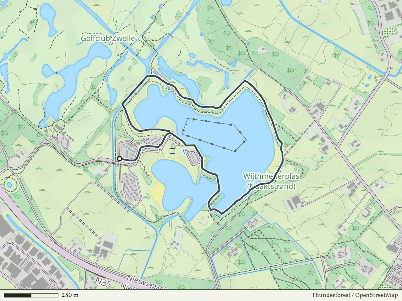 Rode route vanaf Wijthmenerplas, Wijthmen