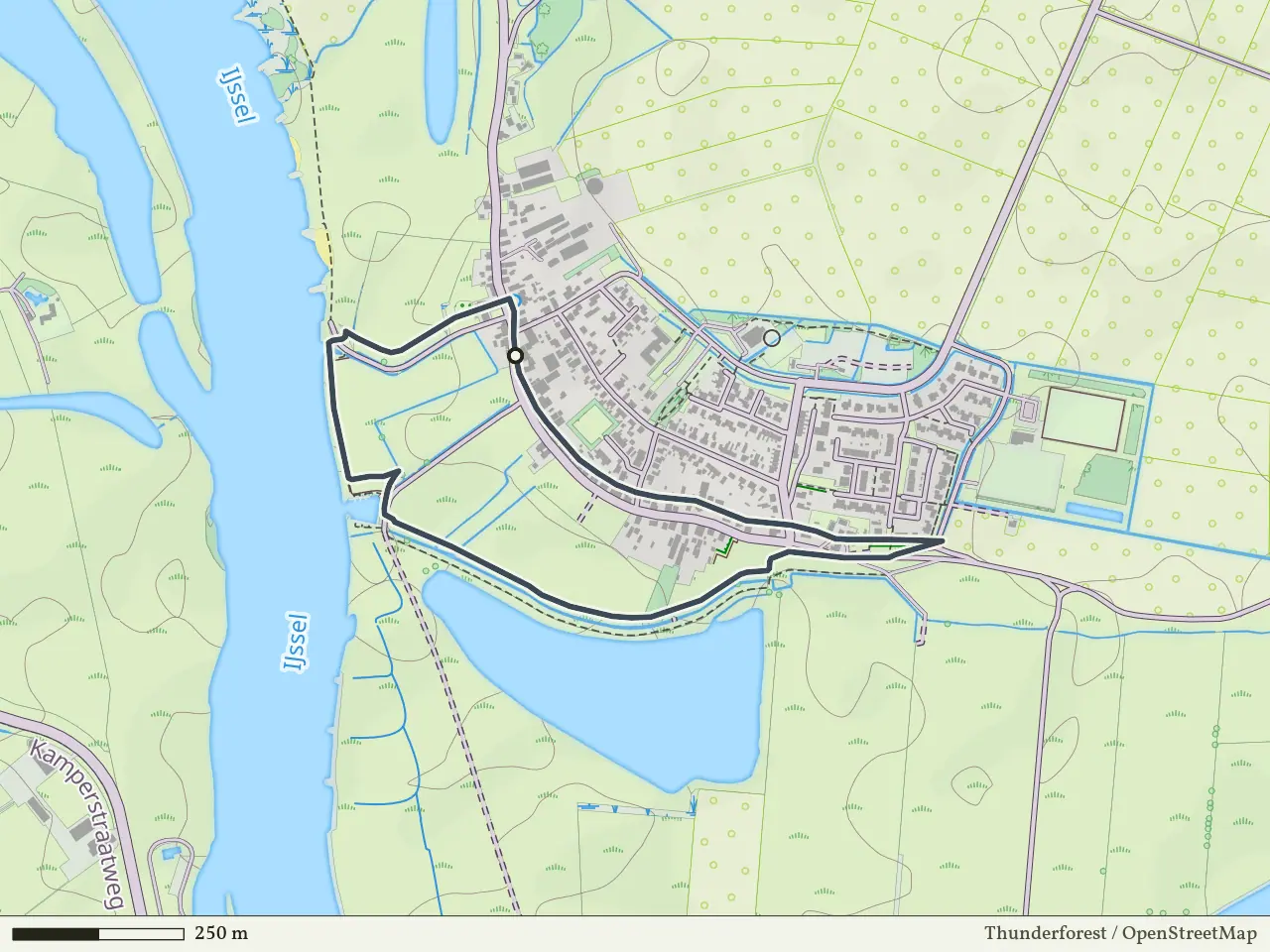 Blauwe route vanaf Wilsum, IJsseldelta