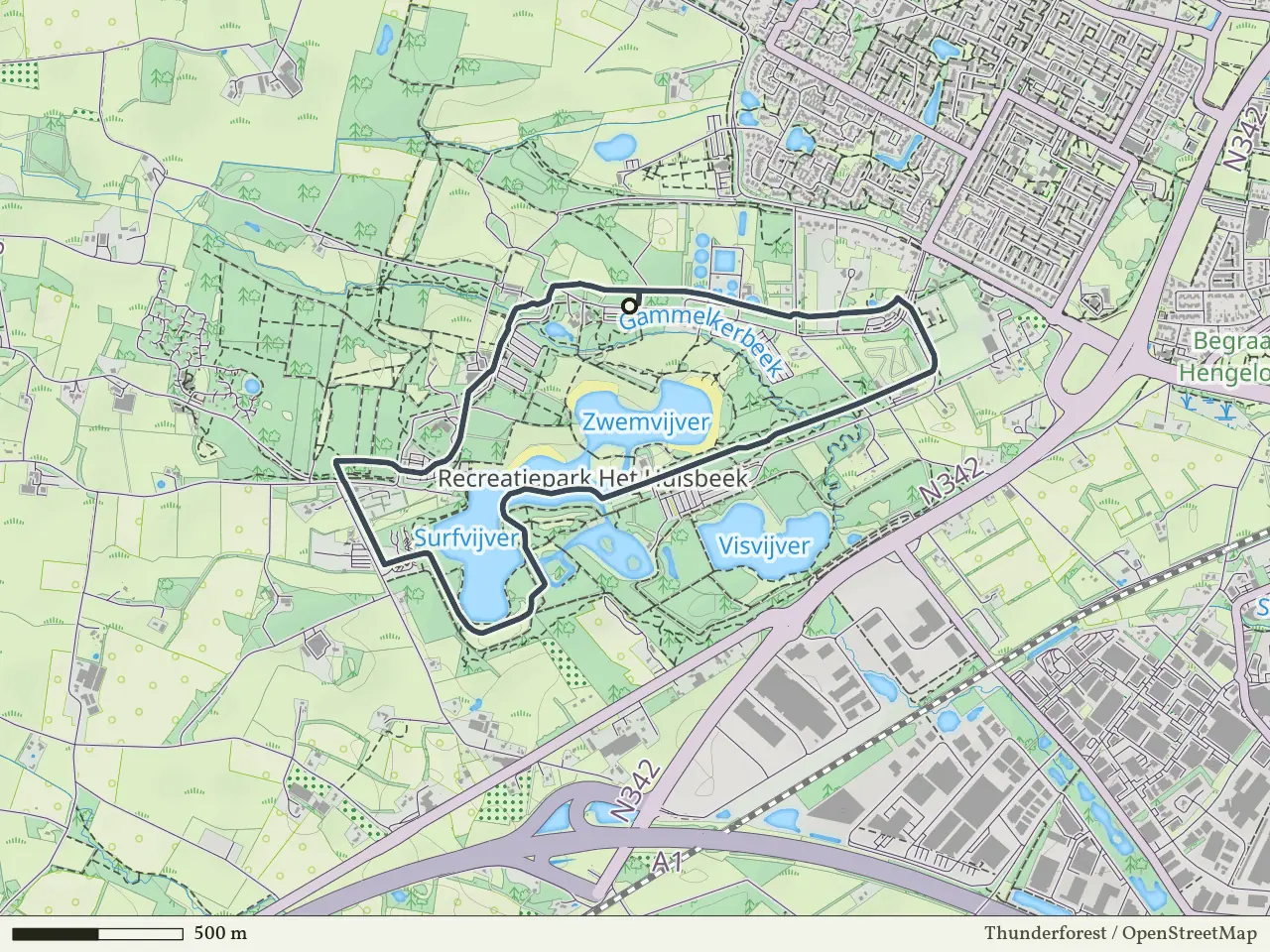 Gele route vanaf Het Hulsbeek, Oldenzaal