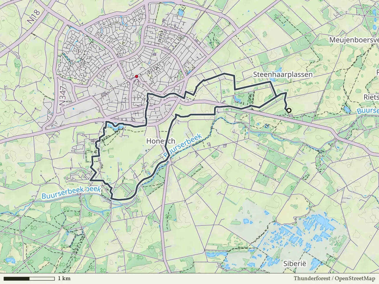 Groene route vanaf Ronde Bulten, Haaksbergen