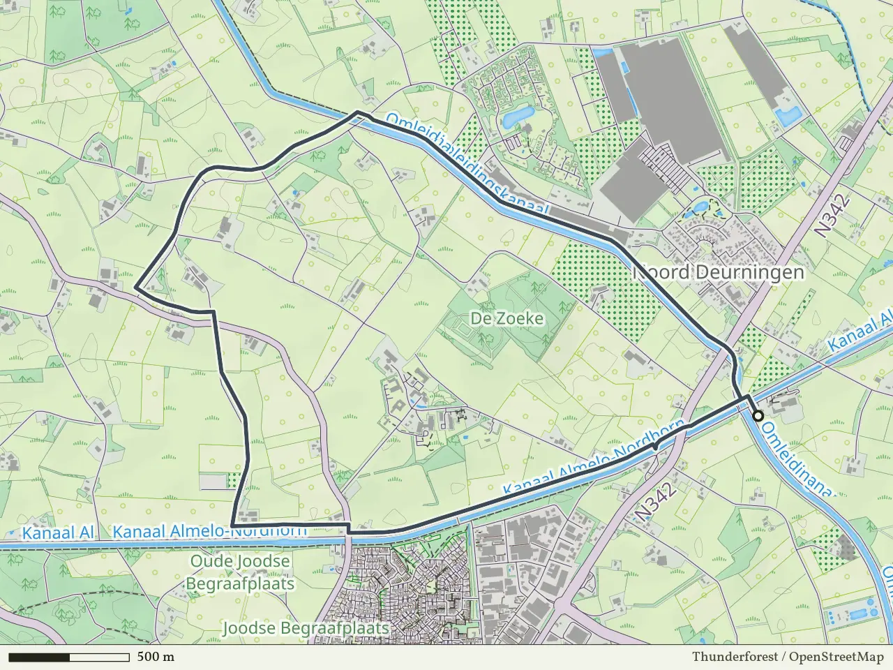 Gele route vanaf Noord-Deurningen, Denekamp