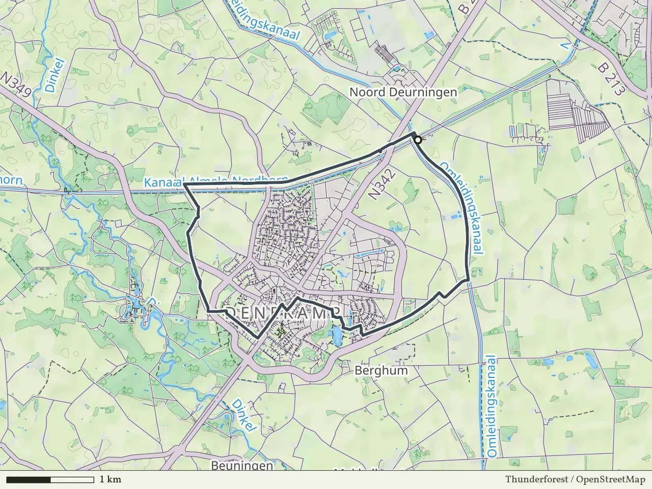 Rode route vanaf Noord-Deurningen, Denekamp