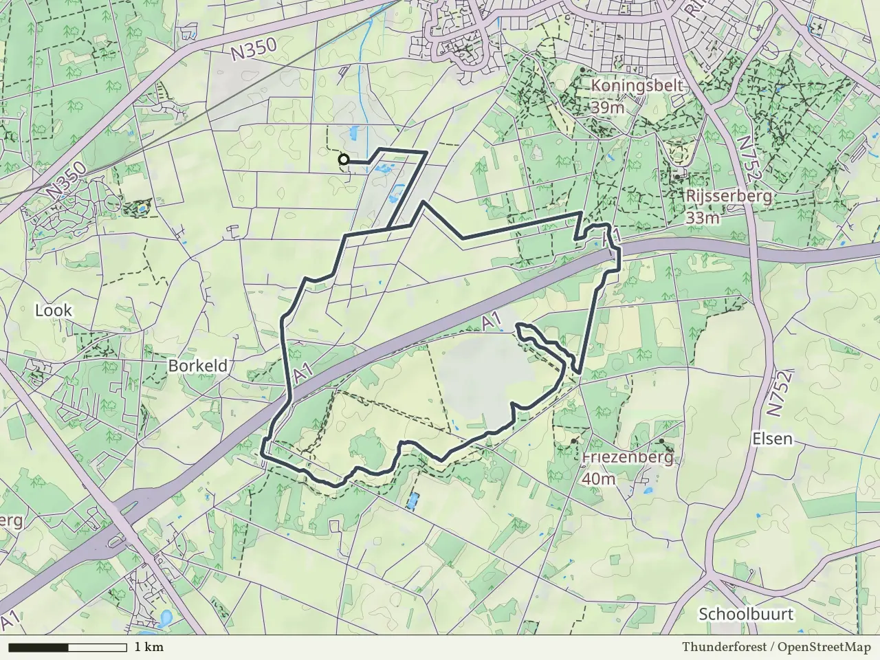 Oranje route vanaf Overveen, Rijssen