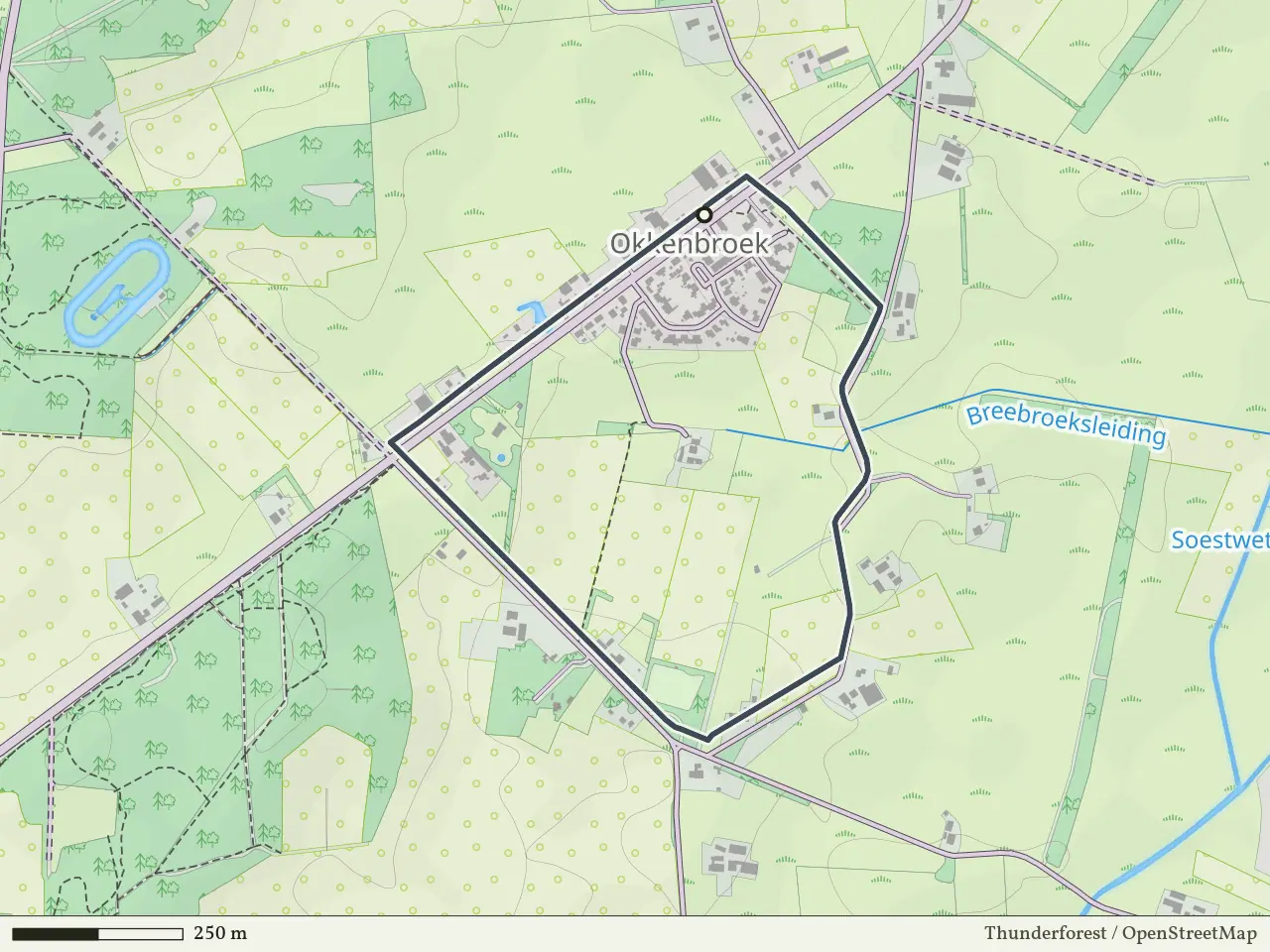 Gele route vanaf Okkenbroek, Salland