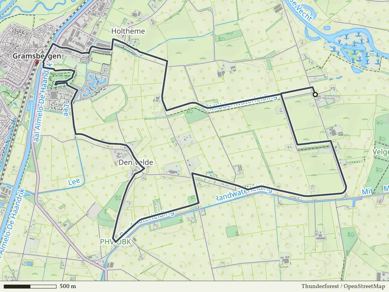 Groene route vanaf Holthemerbroek, Hardenberg Oost