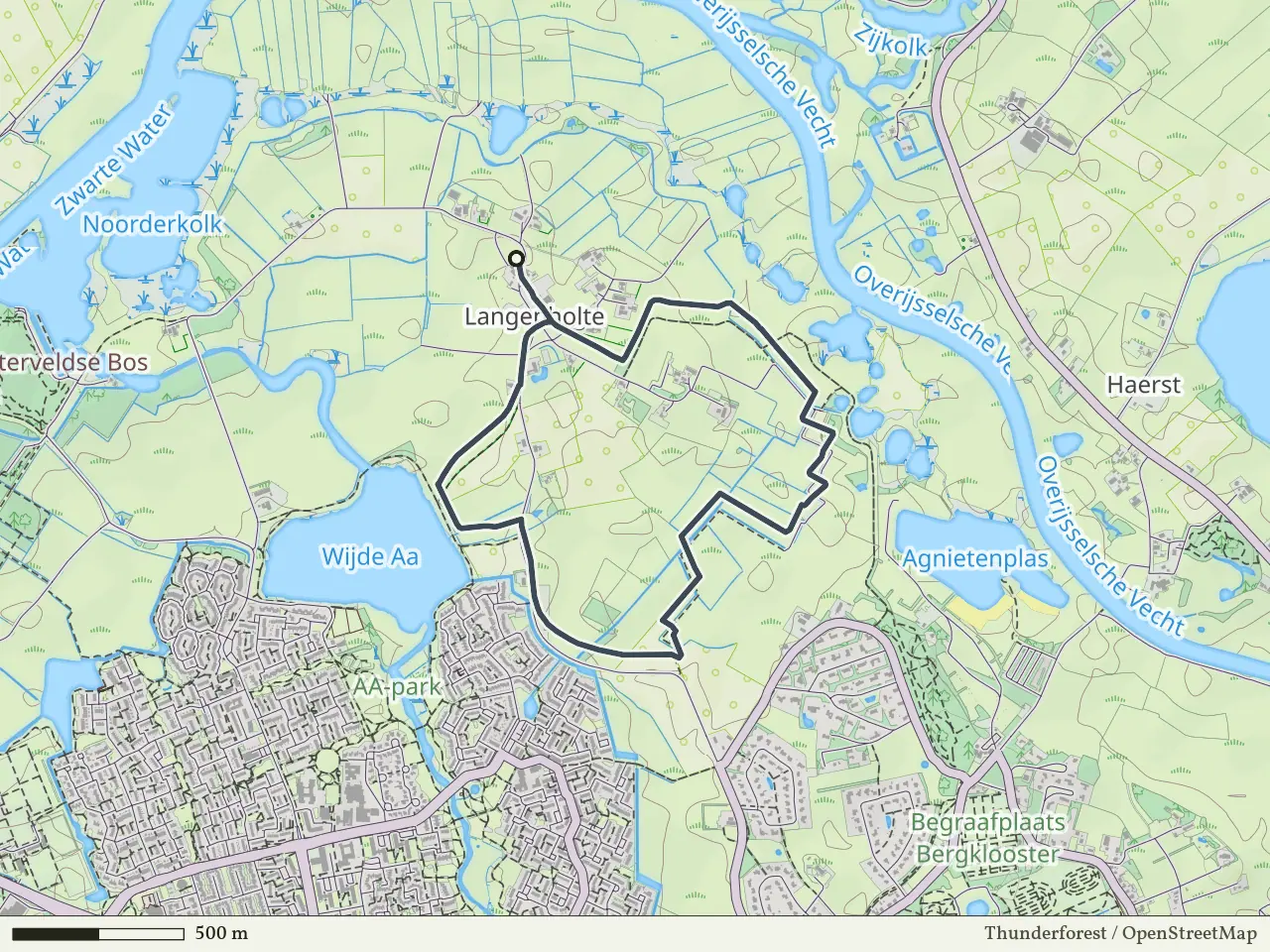 Oranje route vanaf Langenholte, Zwolle