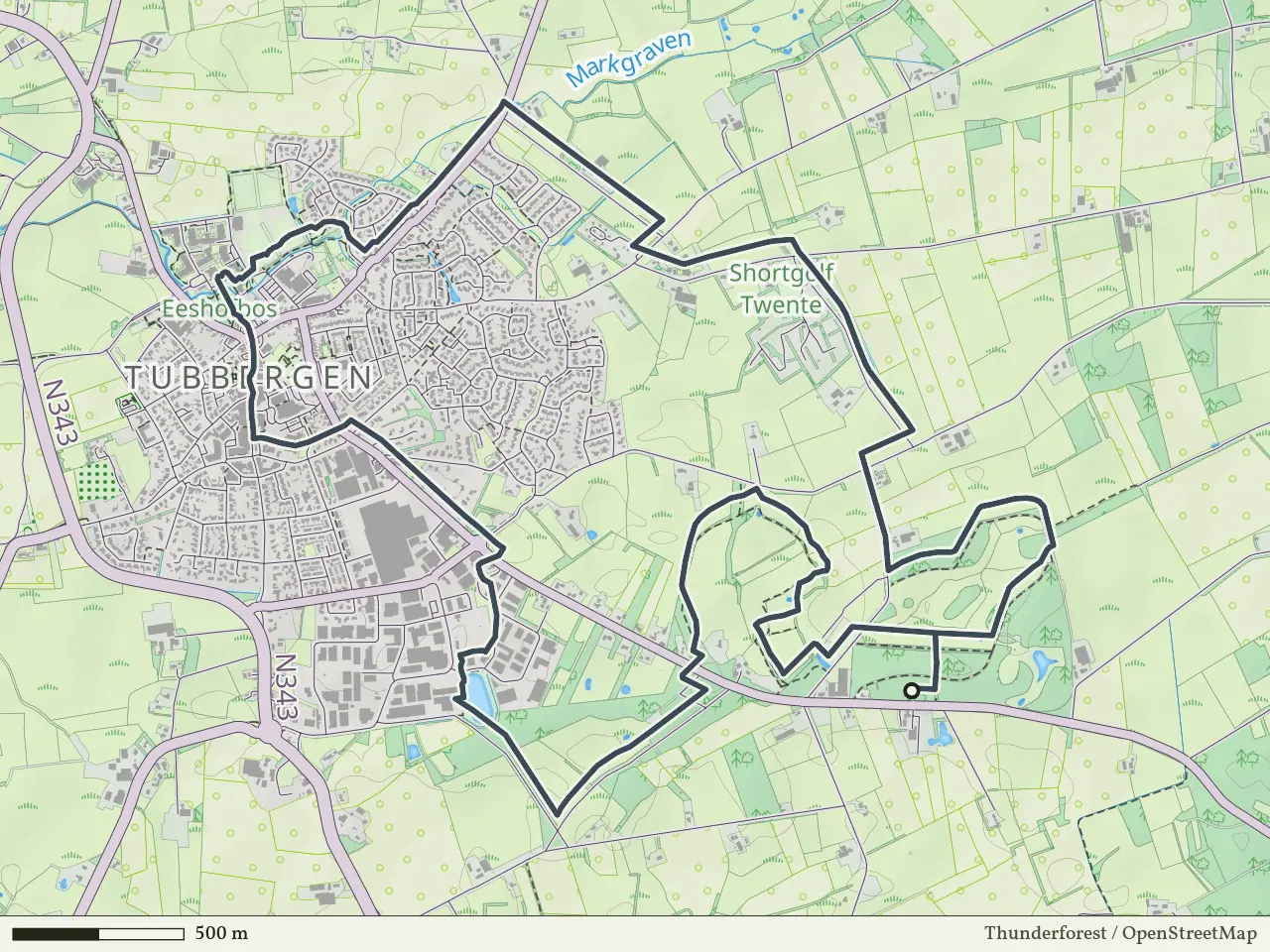 Gele route vanaf Baasdam, Tubbergen