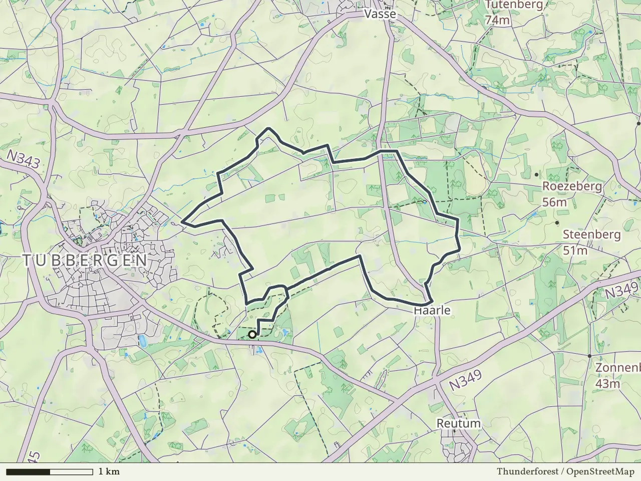 Paarse route vanaf Baasdam, Tubbergen