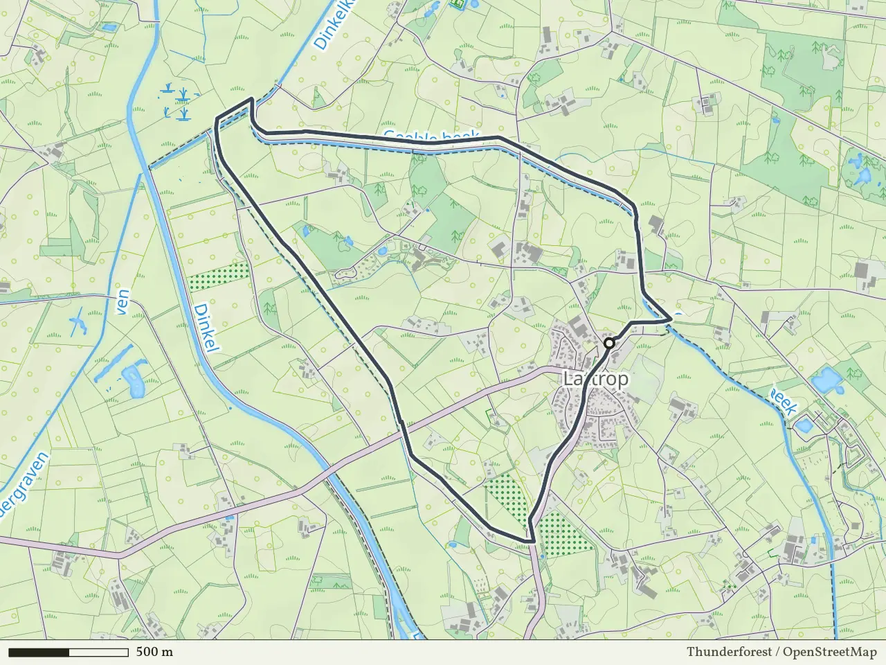 Paarse route vanaf Lattrop, Lattrop-Breklenkamp