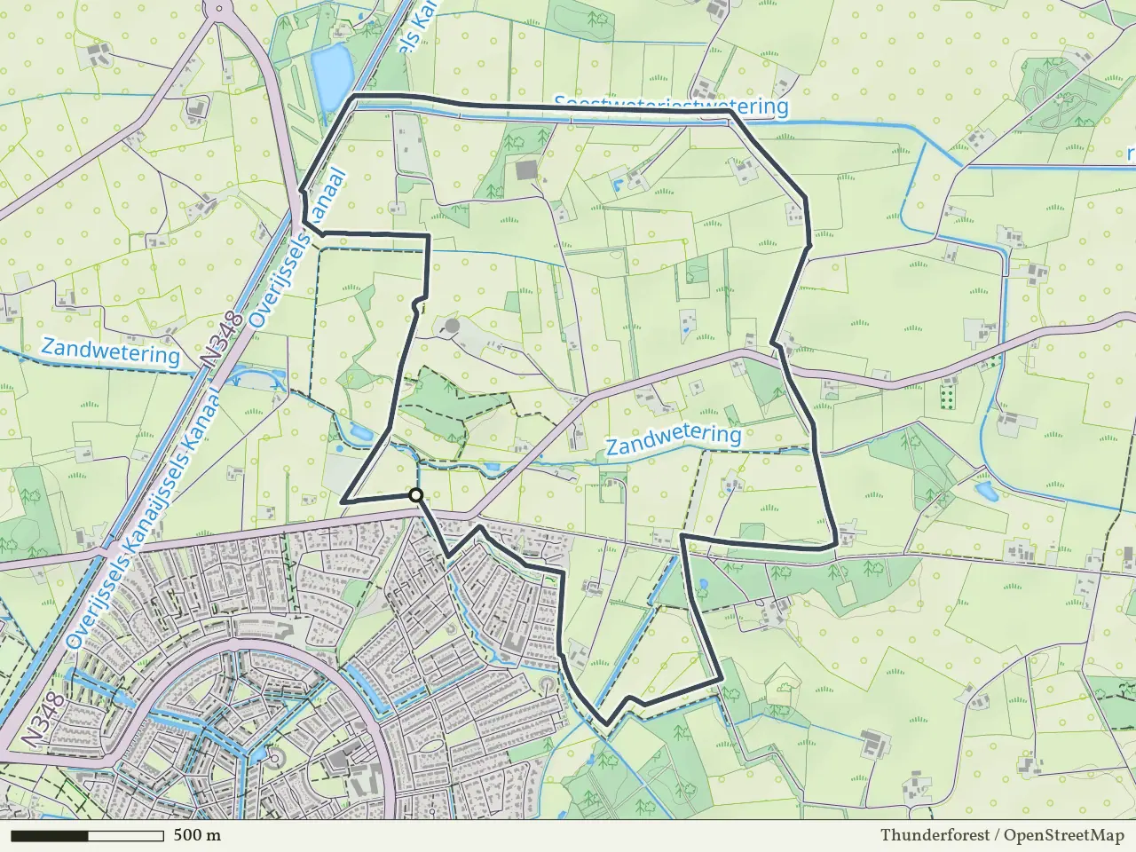 Groene route vanaf Oerdijk, Schalkhaar