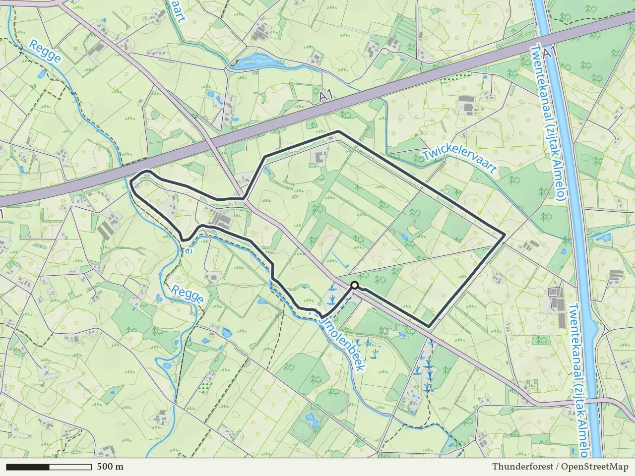 Paarse route vanaf Deldenerbroek, Enter