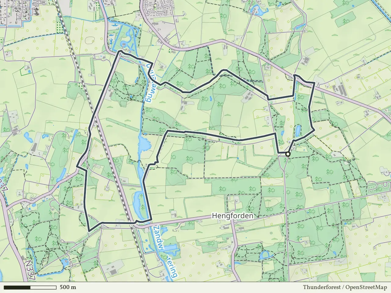 Paarse route vanaf Nijendal, Olst