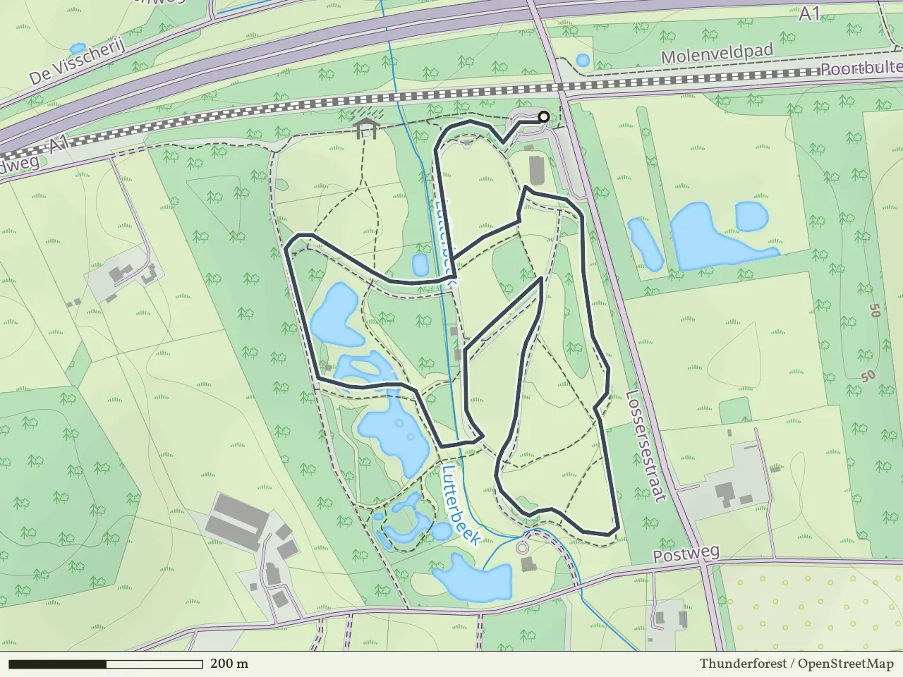 Gele route vanaf Poort Bulten, Losser