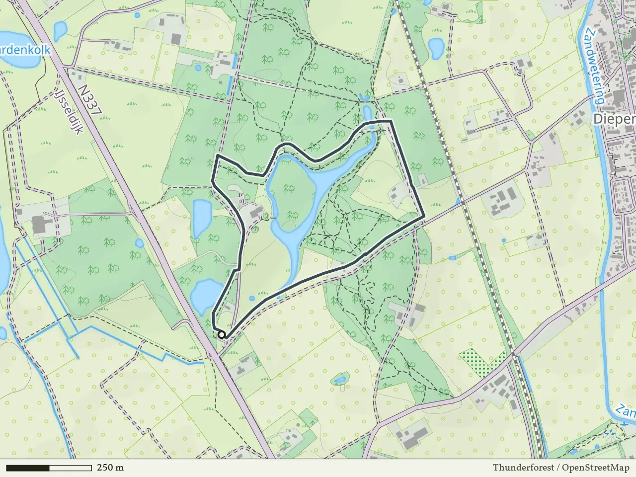 Gele route vanaf Nieuw Rande, Diepenveen