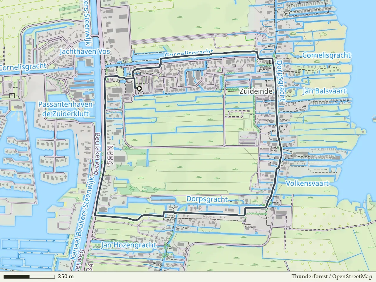 Rode route vanaf Giethoorn, Weerribben-Wieden