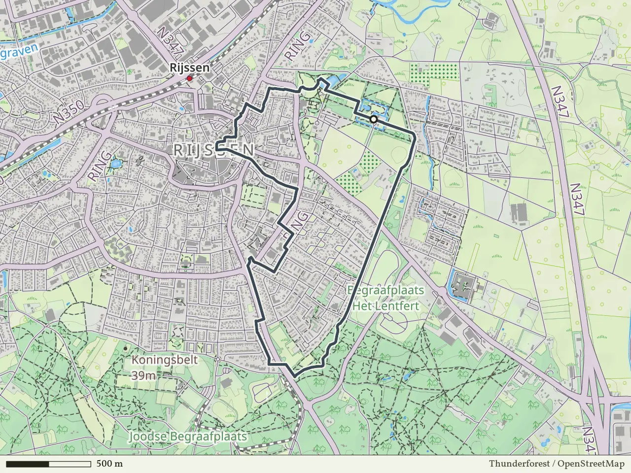 Paarse route vanaf Oosterhof, Rijssen