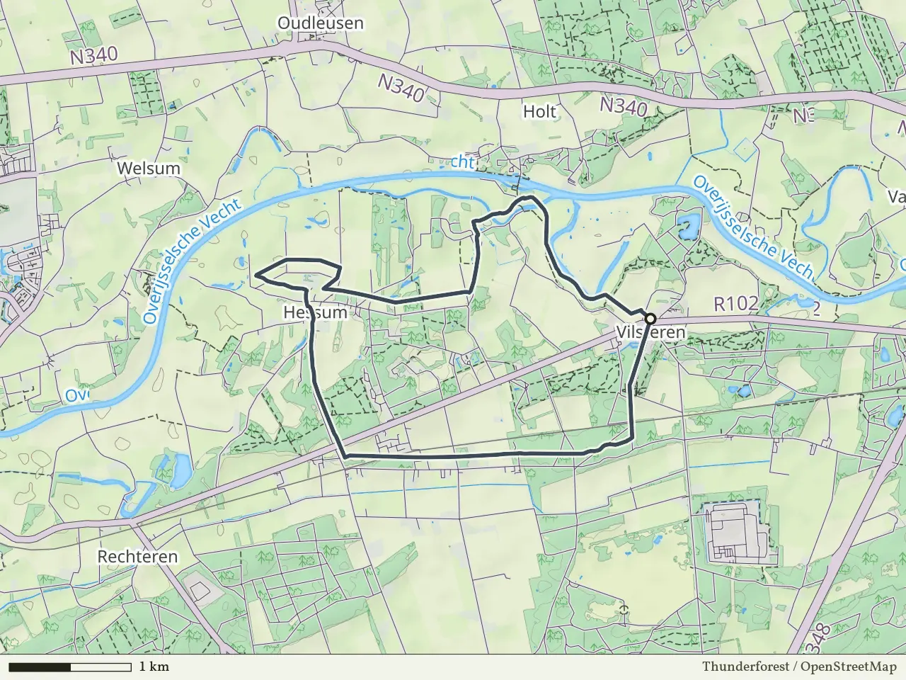 Groene route vanaf Vilsteren, Ommen