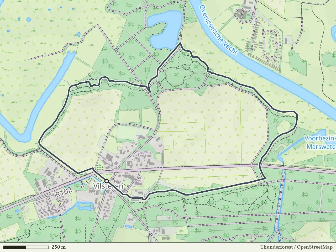 Rode route vanaf Vilsteren, Ommen