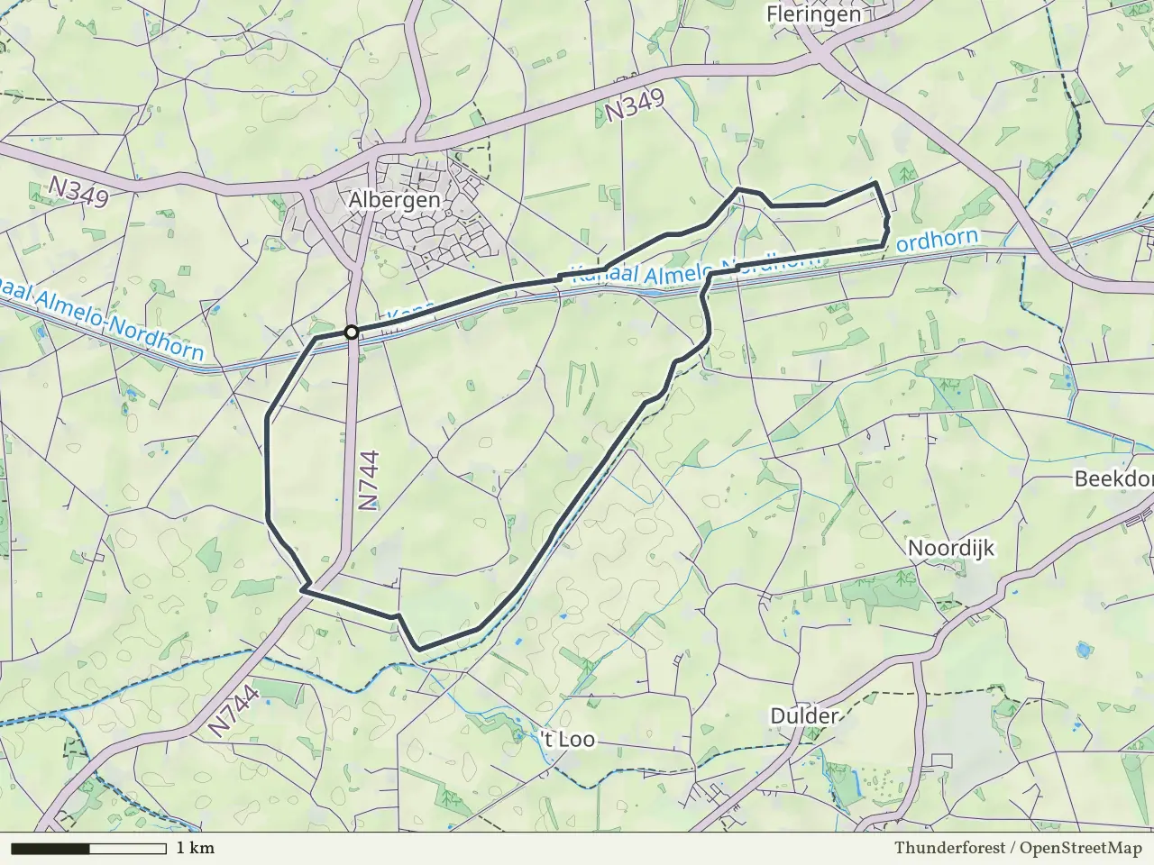 Groene route vanaf Demmershoek, Albergen