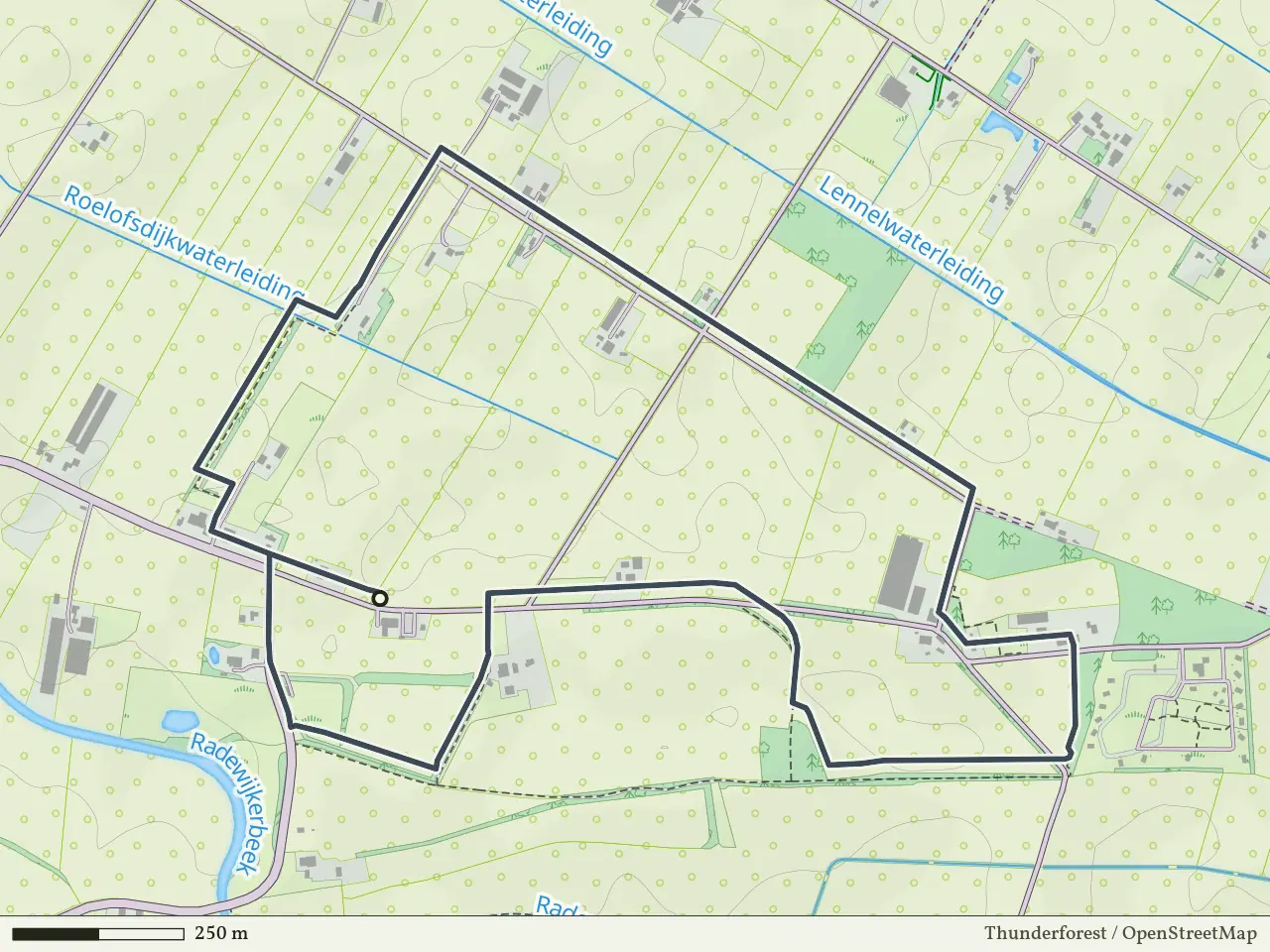 Paarse route vanaf Radewijk, Hardenberg Oost