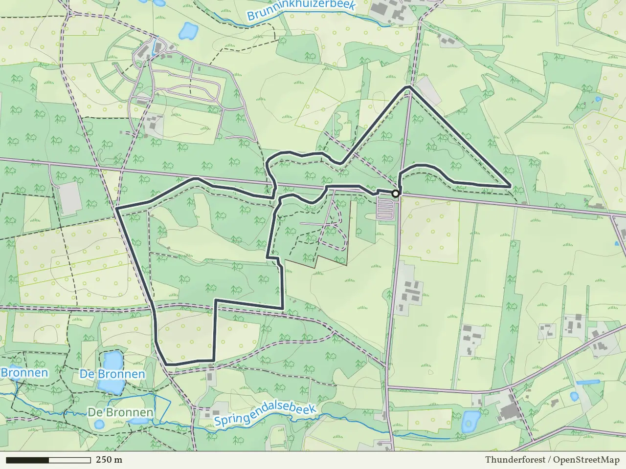 Gele route vanaf Hezingerveld, Hezingen