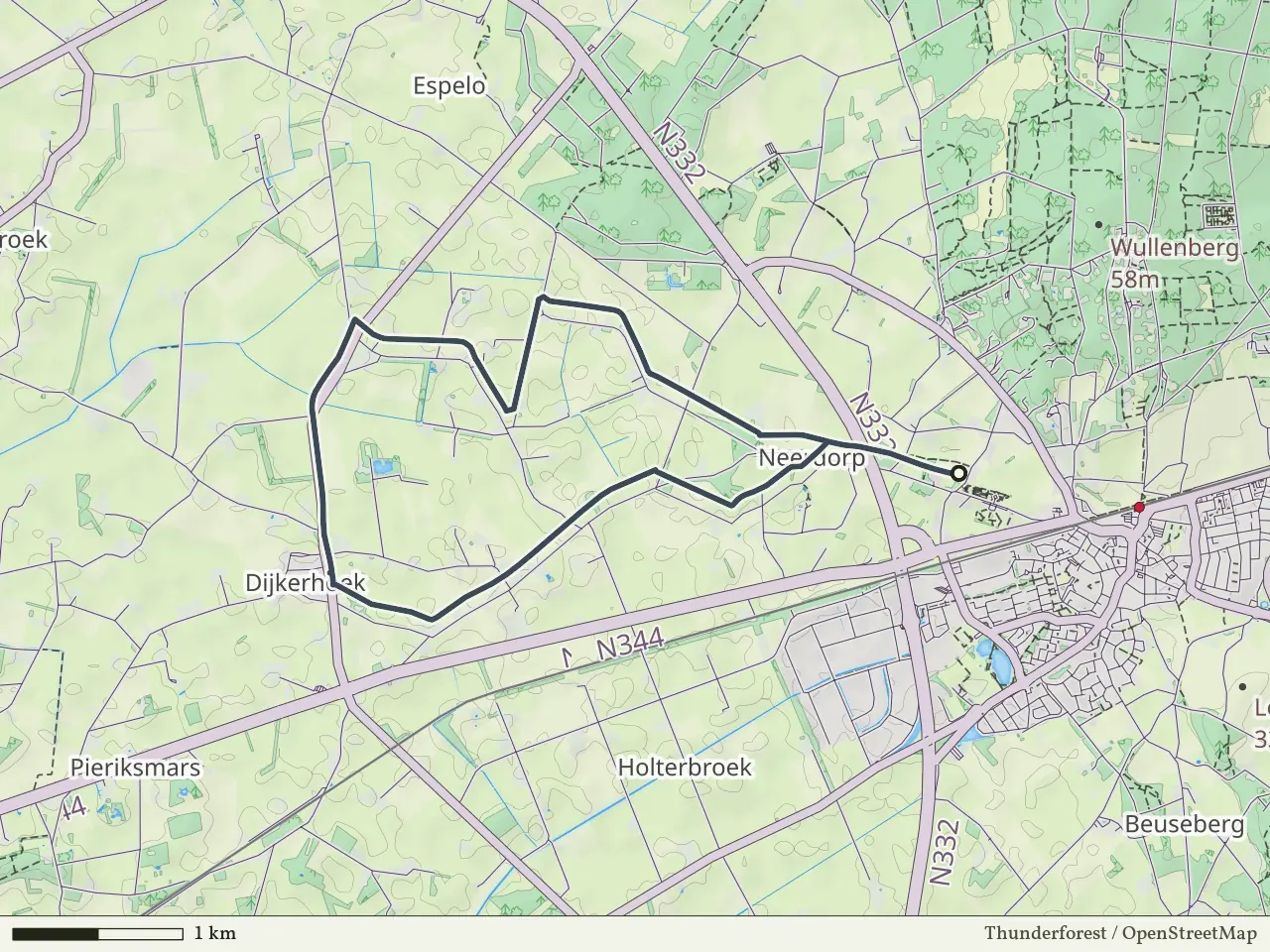Groene route vanaf Neerdorp, Holten