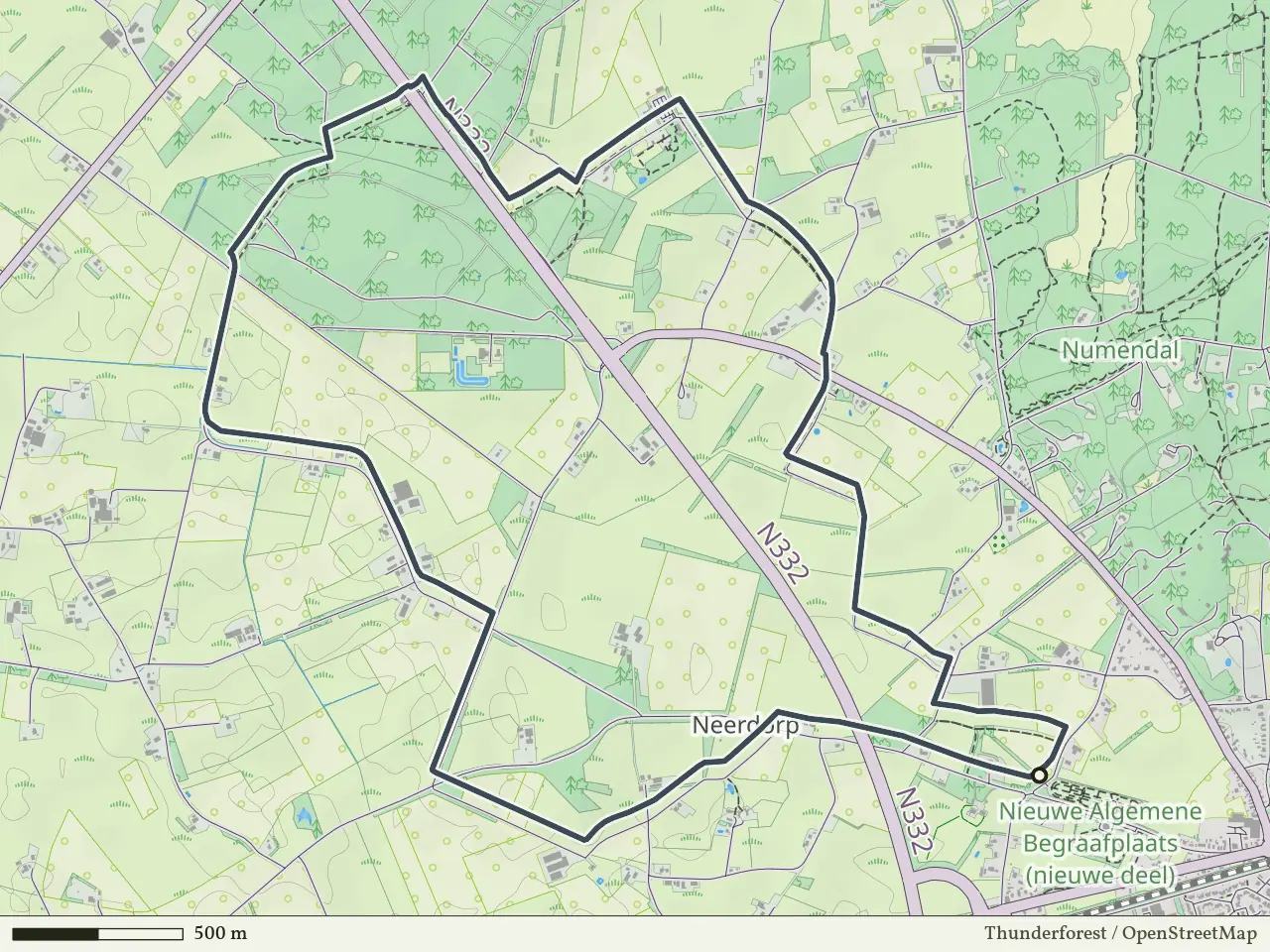 Oranje route vanaf Neerdorp, Holten