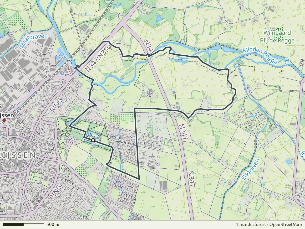 Blauwe route vanaf Oosterhof, Rijssen
