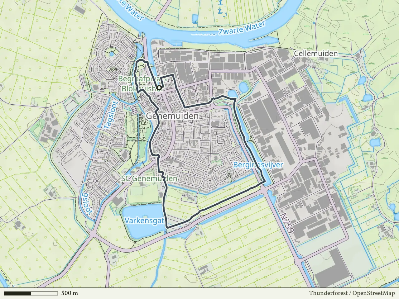 Groene route vanaf Genemuiden, IJsseldelta